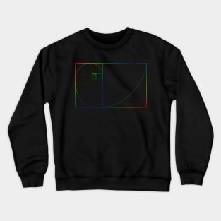 Fibonacci spiral – rainbow Crewneck Sweatshirt